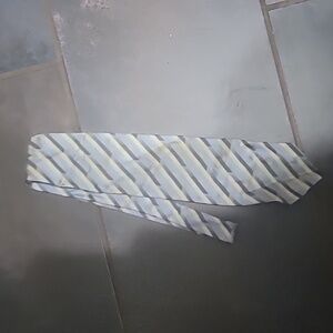 Luciano Gatti 100% Silk Tie Blue & Gold & Grey Made In Italy